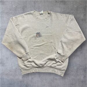 Men's Beige Graphic Sweater